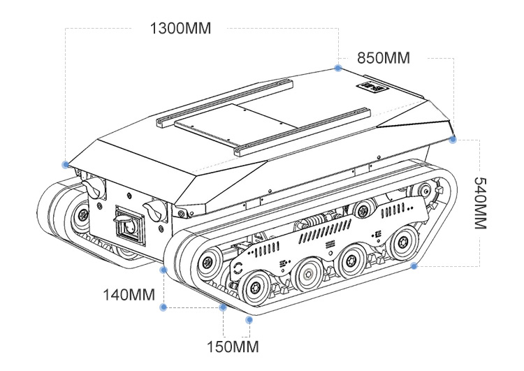 Rupsbandchassis met trapbeklim - Tracked Robot Chassis recensie en prijs
