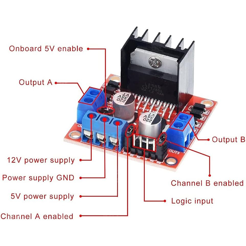 L298N driver board module L298 - L298N Module recensie en prijs