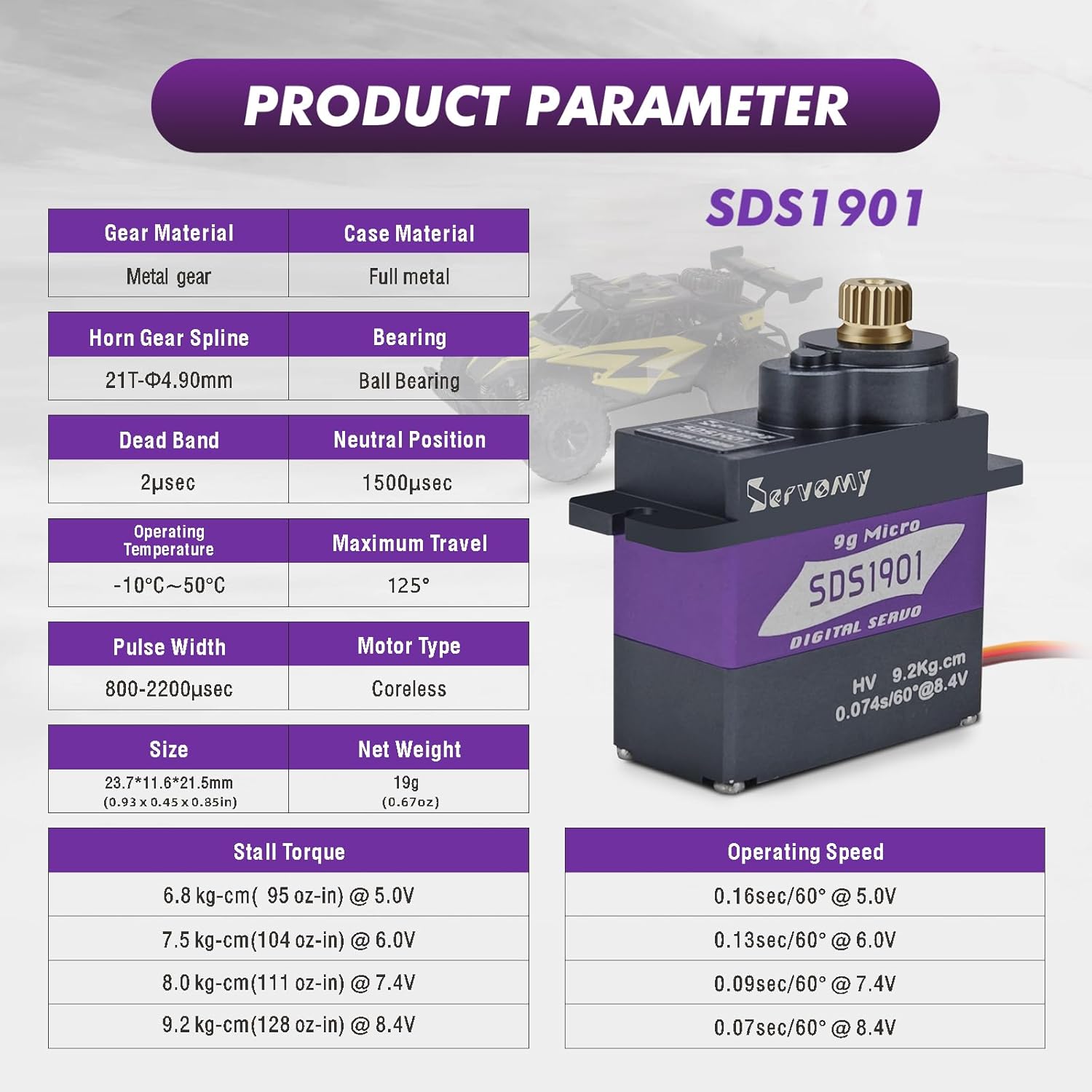 SERVOMY-SDS1901 Digitale 9G Mi - Servo Sg90 recensie en prijs